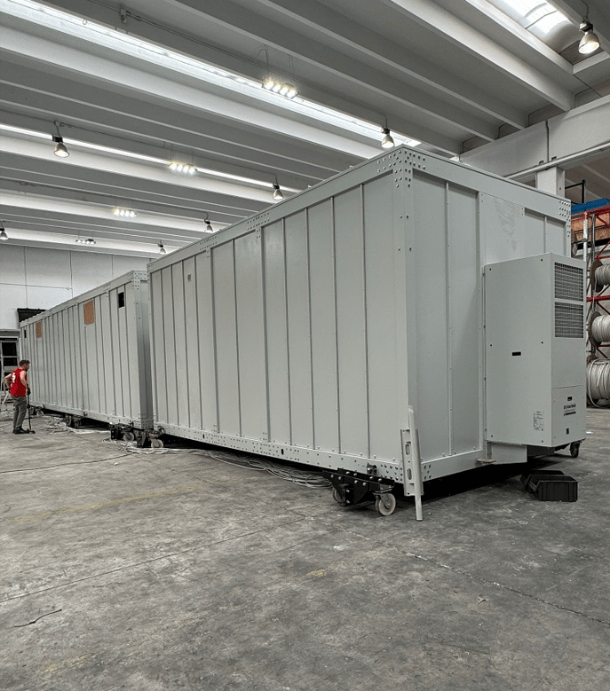 N. 2 cabins for the Thermoelectric Power Plant 840MW in Chieti. It works with a combined cycle to produce electricity, using natural gas. Gissi plant.