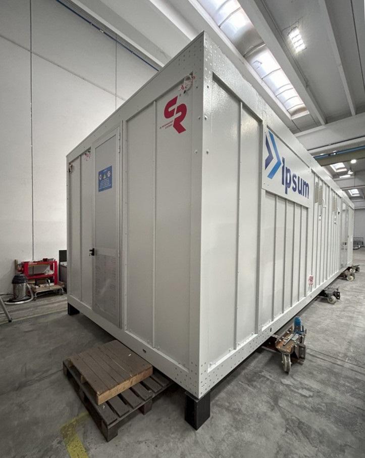 n. 1 eHouse de 33kV destinée au système de stockage d'énergie par batteries BESS en Écosse, Royaume-Uni.